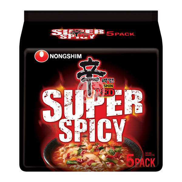 Nongshim Snabbnudlar Shin Red Super Spicy 8x(5-packx120g)