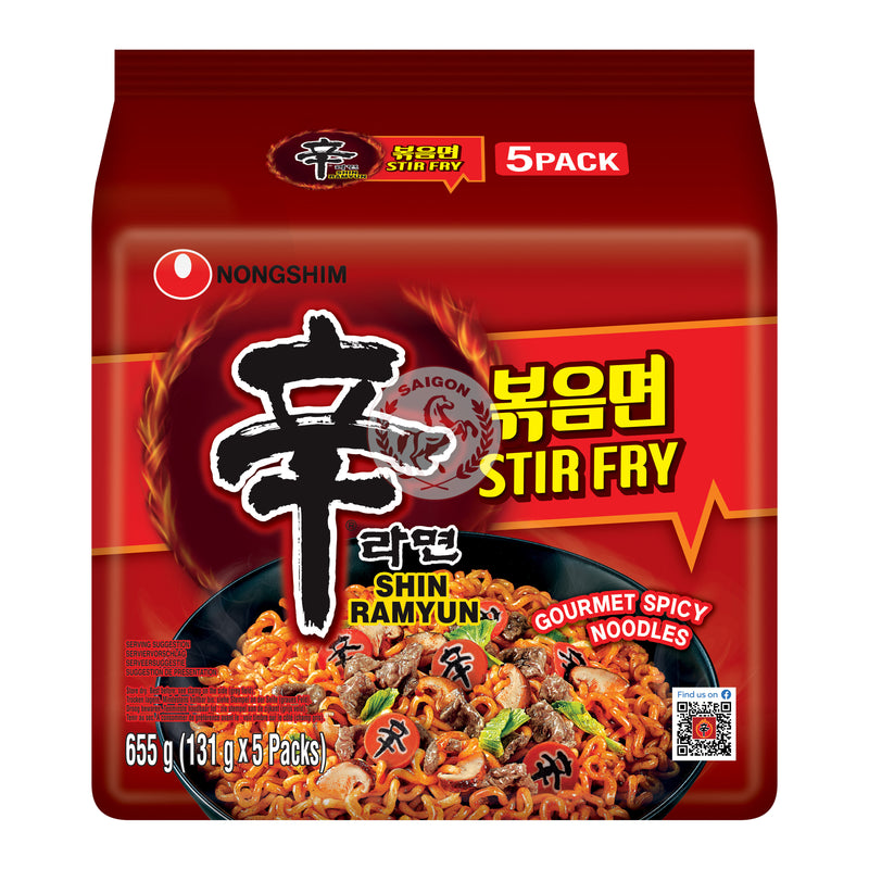 Nongshim Snabbnudlar Shin Ramyum Stir-Fry 5-Pack