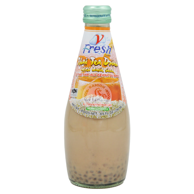 VFresh Dricka Thai Tea med basilfrö 24x290ml