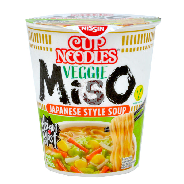 Nissin Snabbnudlar Veggie Miso CUP (8x67g)