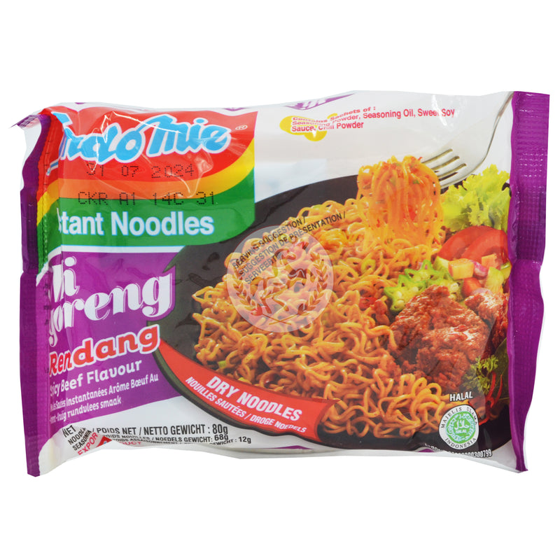 IndoMie Snabbnudlar Mi Goreng Rendang Spicy Beef 40x80g