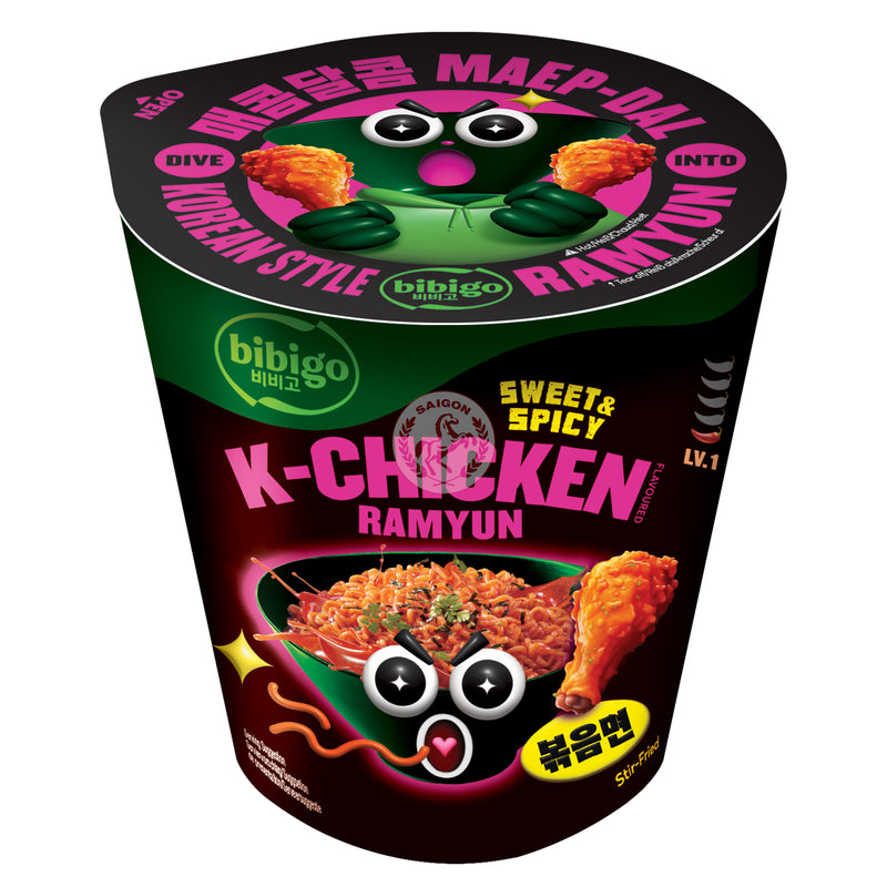 Bibigo Snabbnudlar CUP K-Chicken (KRT)