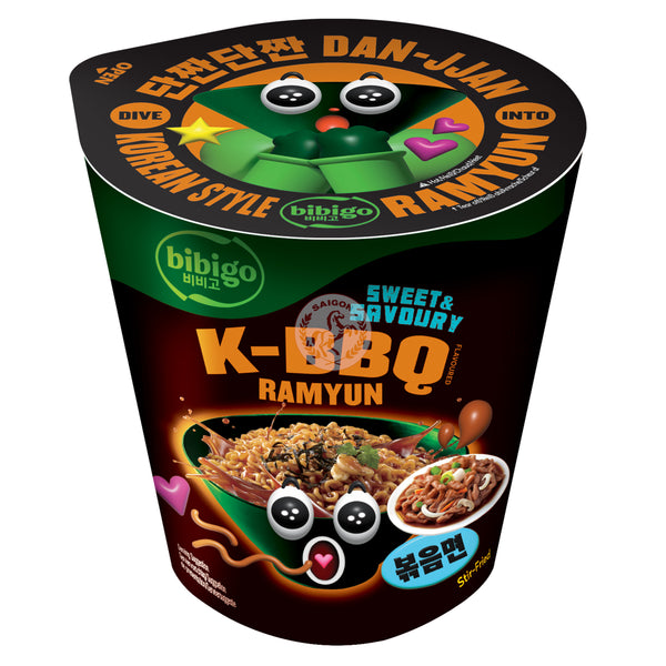 Bibigo Snabbnudlar CUP K-BBQ (KRT)(Orange)