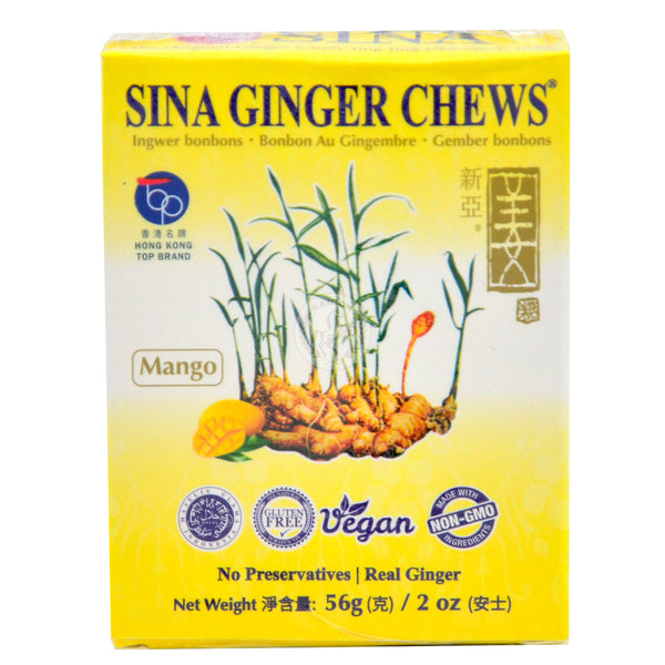 Ingefära Godis Mangosmak Sina SET (12x56g)