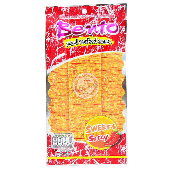 Bento Squid snacks sweet & spicy (röd) 36x20g