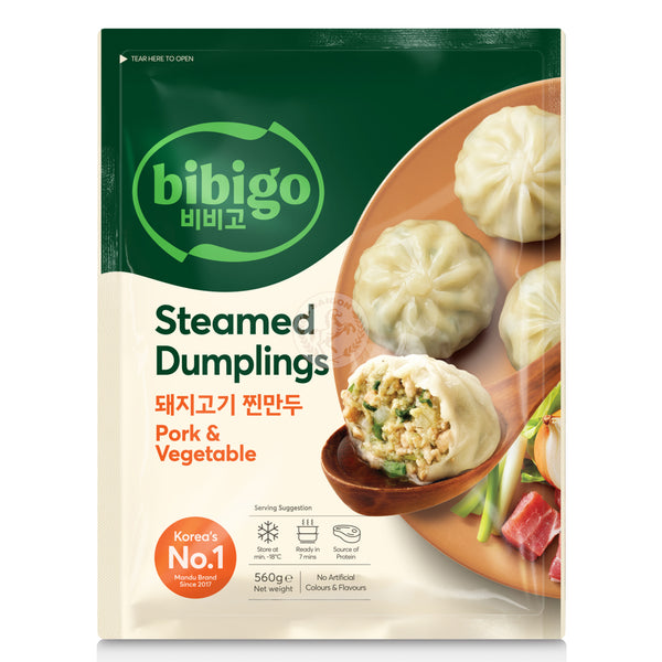 Bibigo Steamed Dumplings Pork & Vegetable Frysta 15x560g