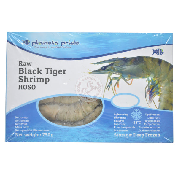 Räkor med skal & huvud 13-15 Black Tiger Frysta 10x1kg