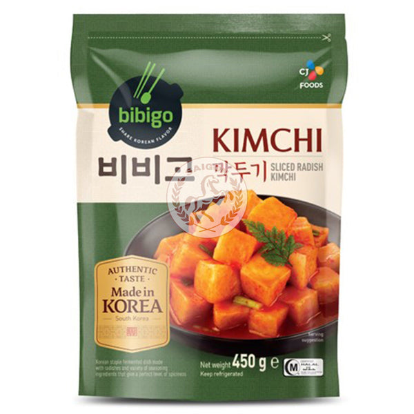 Bibigo Kimchi Cubed Radish Kylda 12x450g